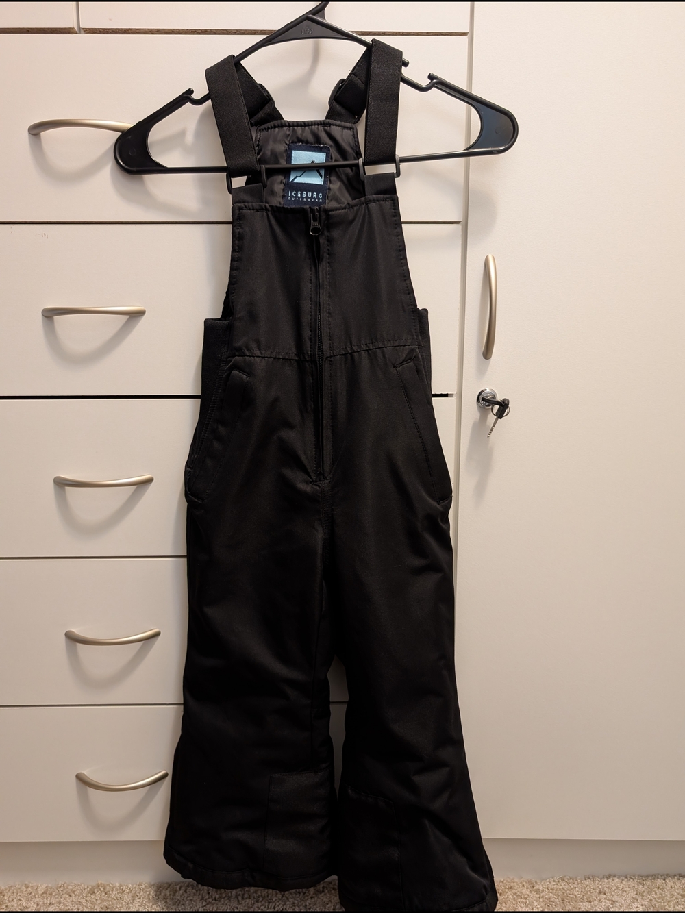 Iceberg Black Insulated Girls' Ski Bib Pants